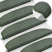 Tappetini per scale autoadesivi 15 pz | Gradini per Scale Verde Scuro