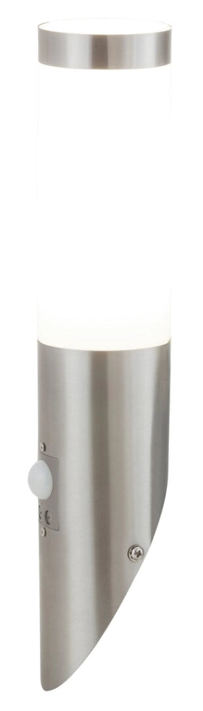 Applique esterna con sensore E27 cromo satinato IP44