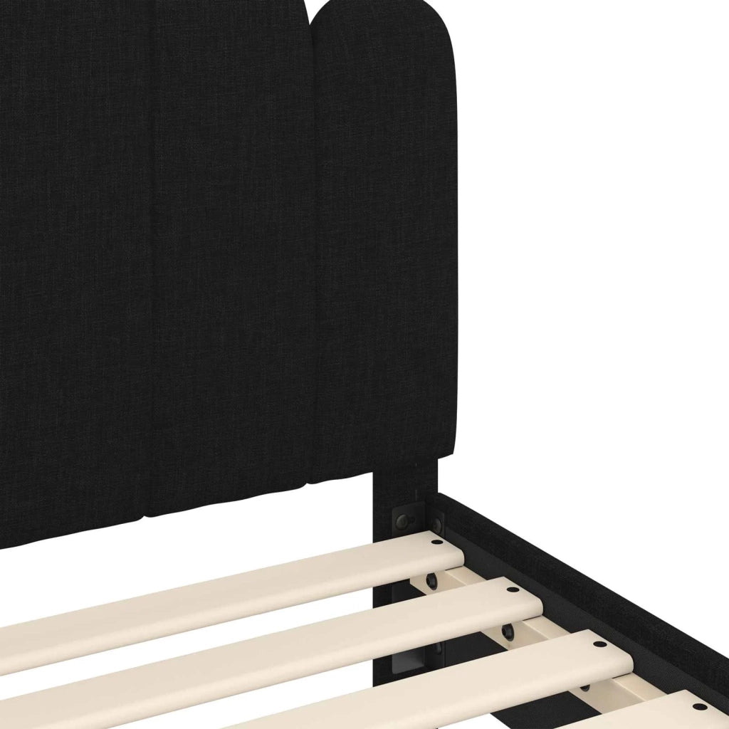 Struttura letto per bambini con testata-Giroletto per bambini Nero 70 x 140 cm 778630