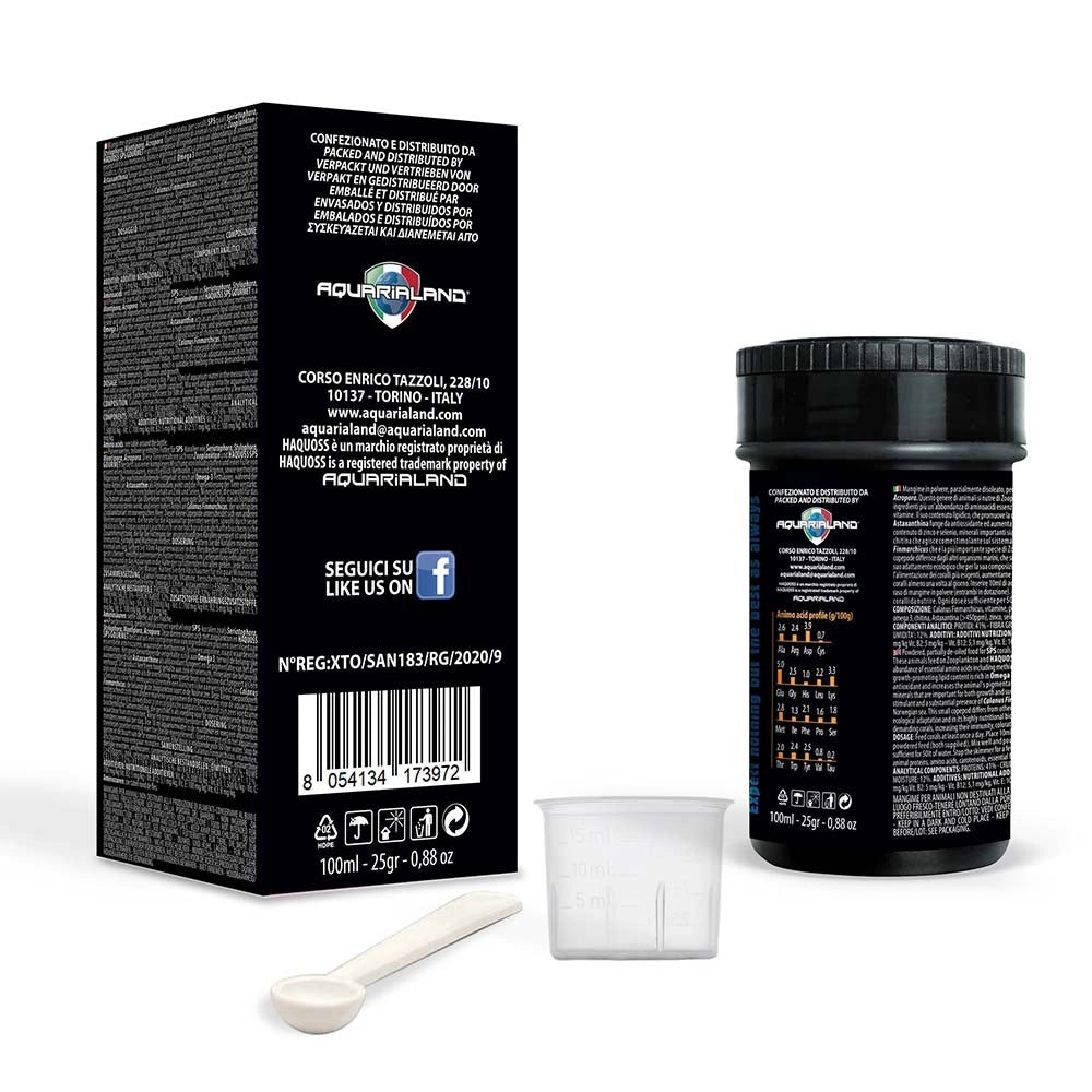 Haquoss SPS Gourmet 100ml - Nutrimento in polvere per coralli SPS