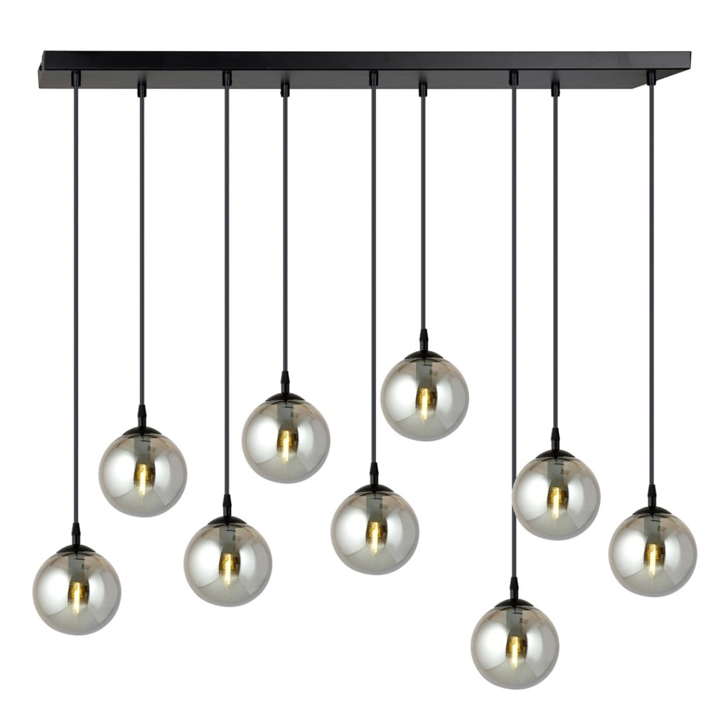 Lampadario Emibig COSMO 9, 9xE14 nero/grafite 104cm