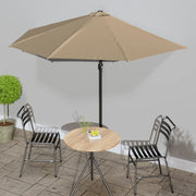 Ombrellone da Balcone Palo in Alluminio Talpa 300x155 cm a Metà 44594