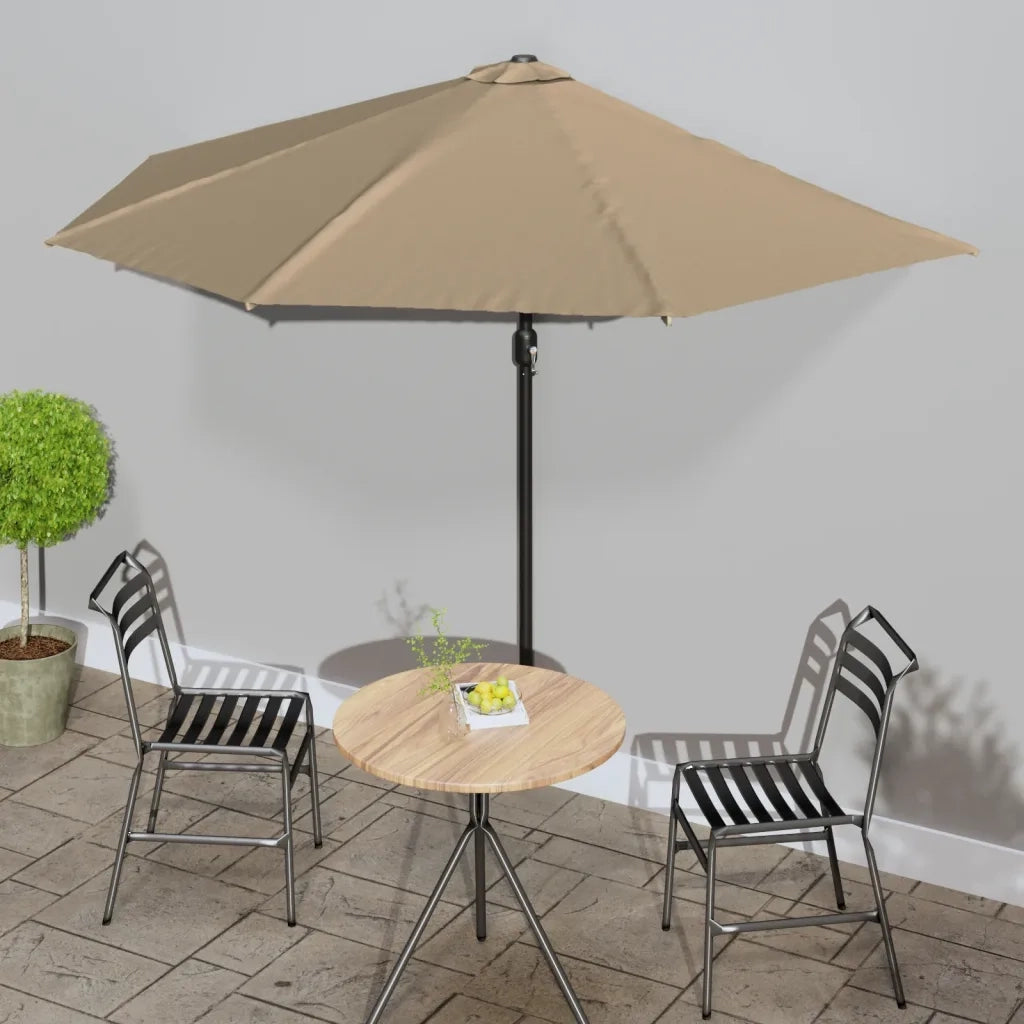 Ombrellone da Balcone Palo in Alluminio Talpa 300x155 cm a Metà 44594