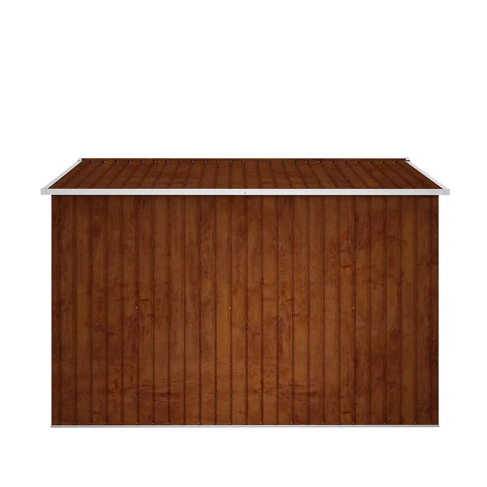 Casetta da giardino in acciaio zincato effetto legno 3,21x2,77xh2,17 m - 131kg - 8,9 metri quadri