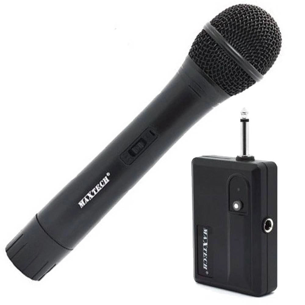 Trade Shop - Microfono Wireless Senza Fili Portatile Ricevitore 2,4ghz Karaoke Mic-08 Maxtech -
