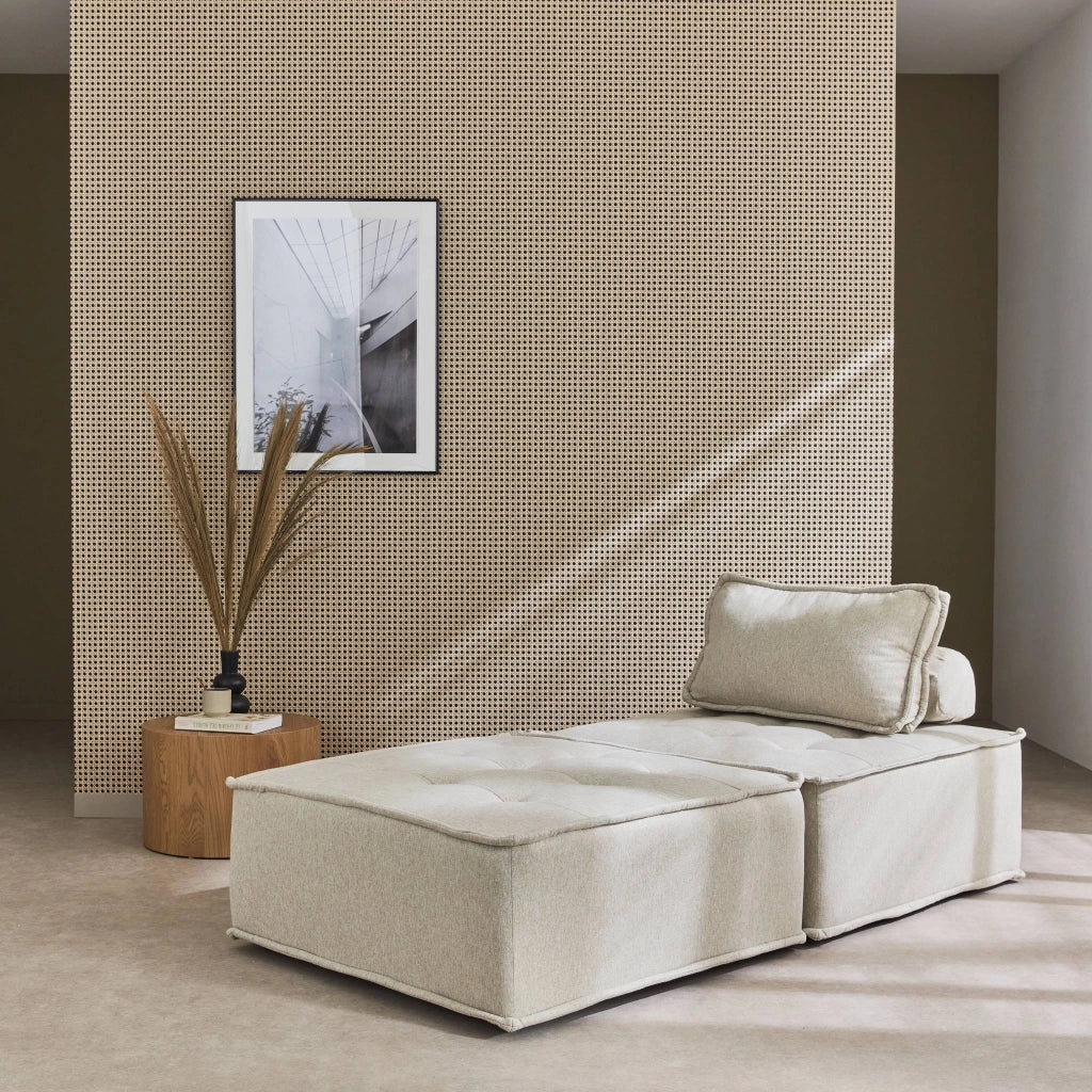 Divano modulare, 2 posti, beige