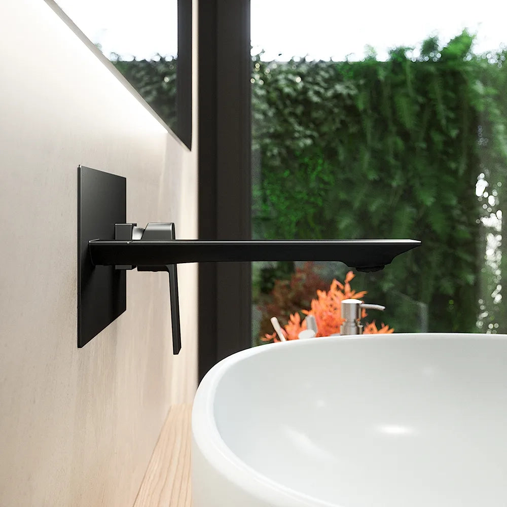 Miscelatore lavabo ad incasso nero opaco | Ingrid