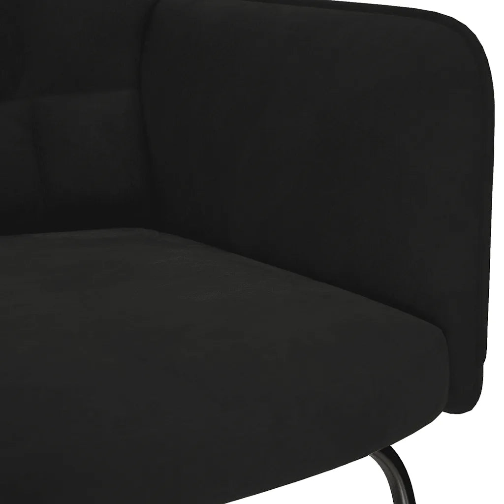 Sedia a Dondolo Nera in Velluto CFW5459304