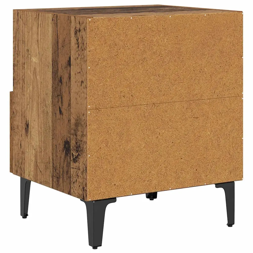 Set di 2 Comodini | Armadio da Notte | Mobiletto da notte Legno vecchio 40 x 35 x 47,5 cm