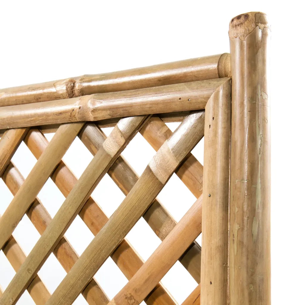 Letto Rialzato da Giardino con Graticcio in Bambù 70 cm 43714