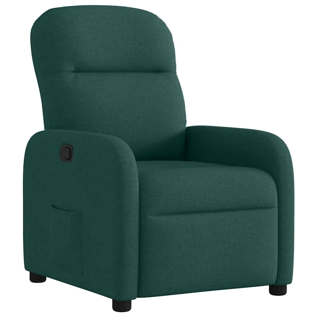 Poltrona Reclinabile in Tessuto Verde Scuro 4015528