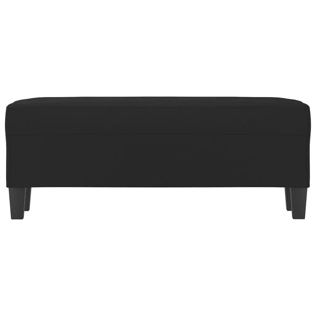 Panca-Sgabello Nera 100x35x41 cm in Microfibra
