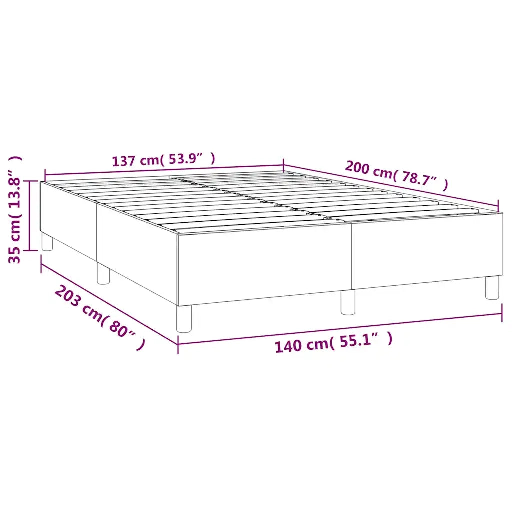 Struttura Letto a Rete a Molle Verde Scuro 140x200 cm in Velluto 3121123