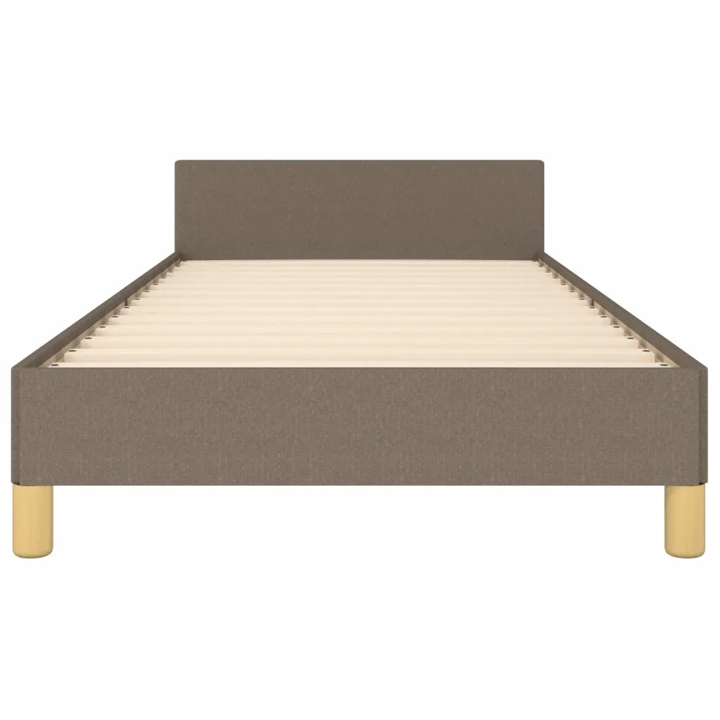 Letto singolo | Letto per adulti | Giroletto senza Materasso Tortora 90x200 cm Tessuto