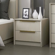 Moke, Comodino 2 Cassetti, 53x45x45h cm Grigio Cemento