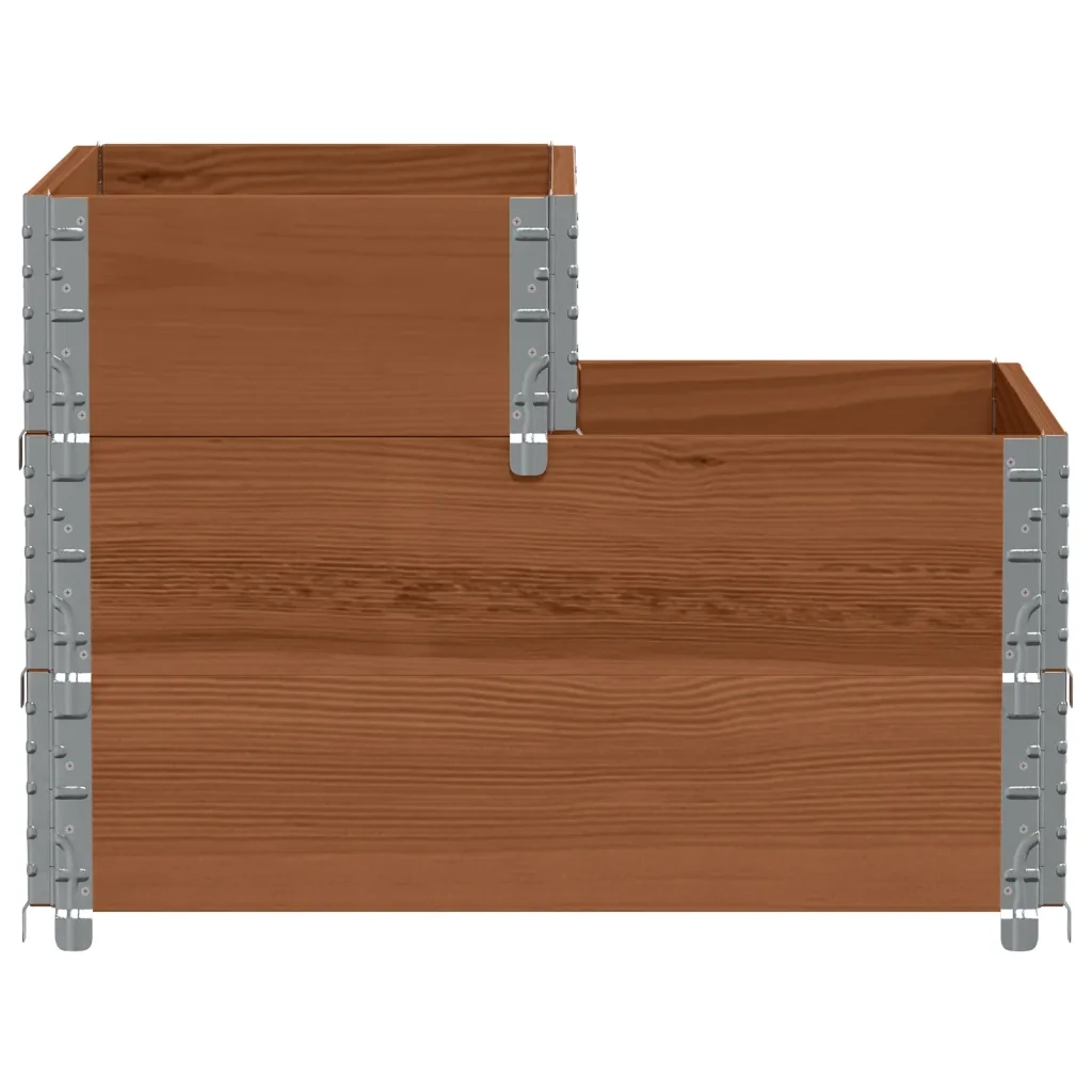 Fioriera Rialzata a 3 Livelli Marrone 120x80 cm Legno di Pino 4010316