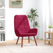 Sedia Relax Rosso Vino in Velluto 4102637