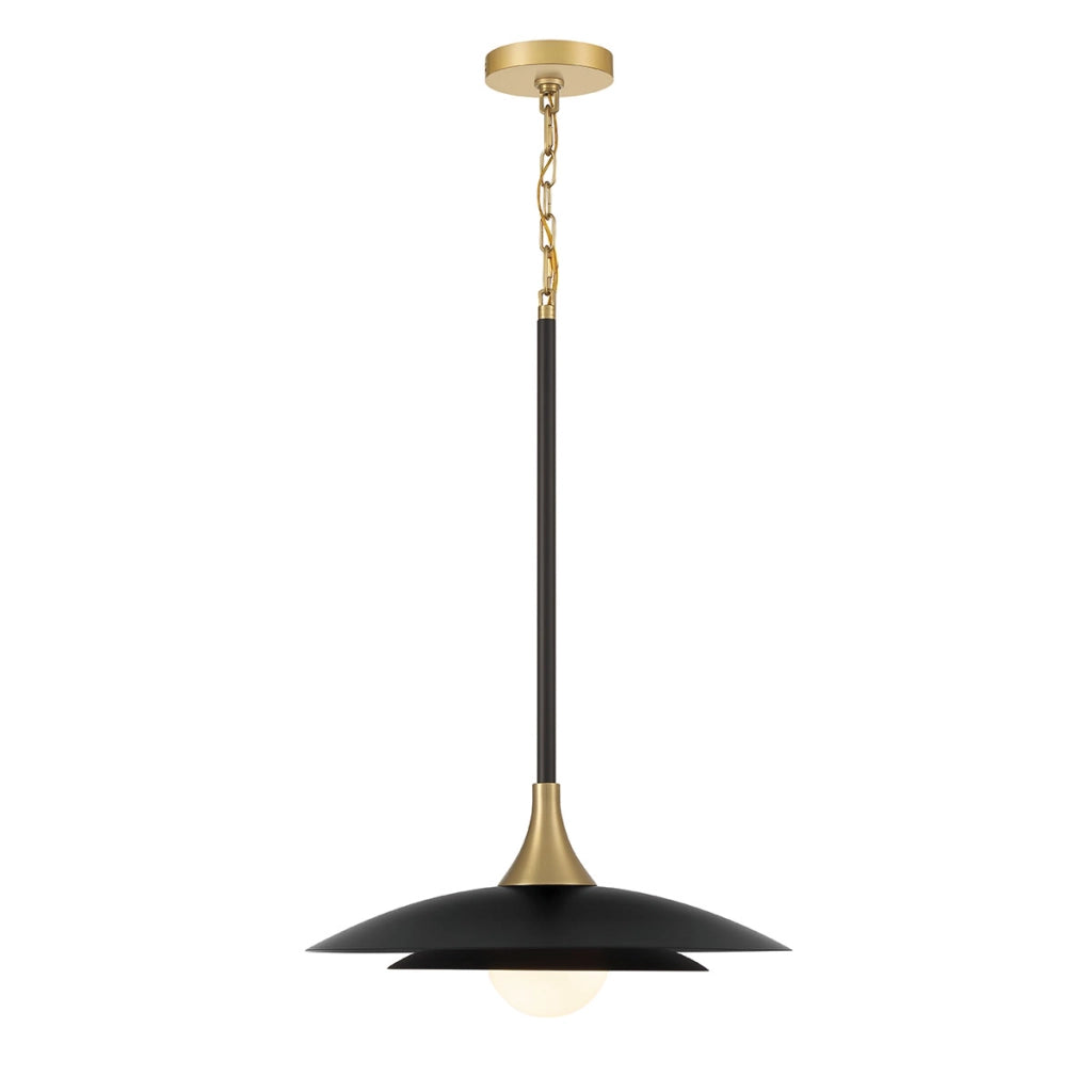 Lampada a sospensione moderna nero-oro LED 15W Welsh