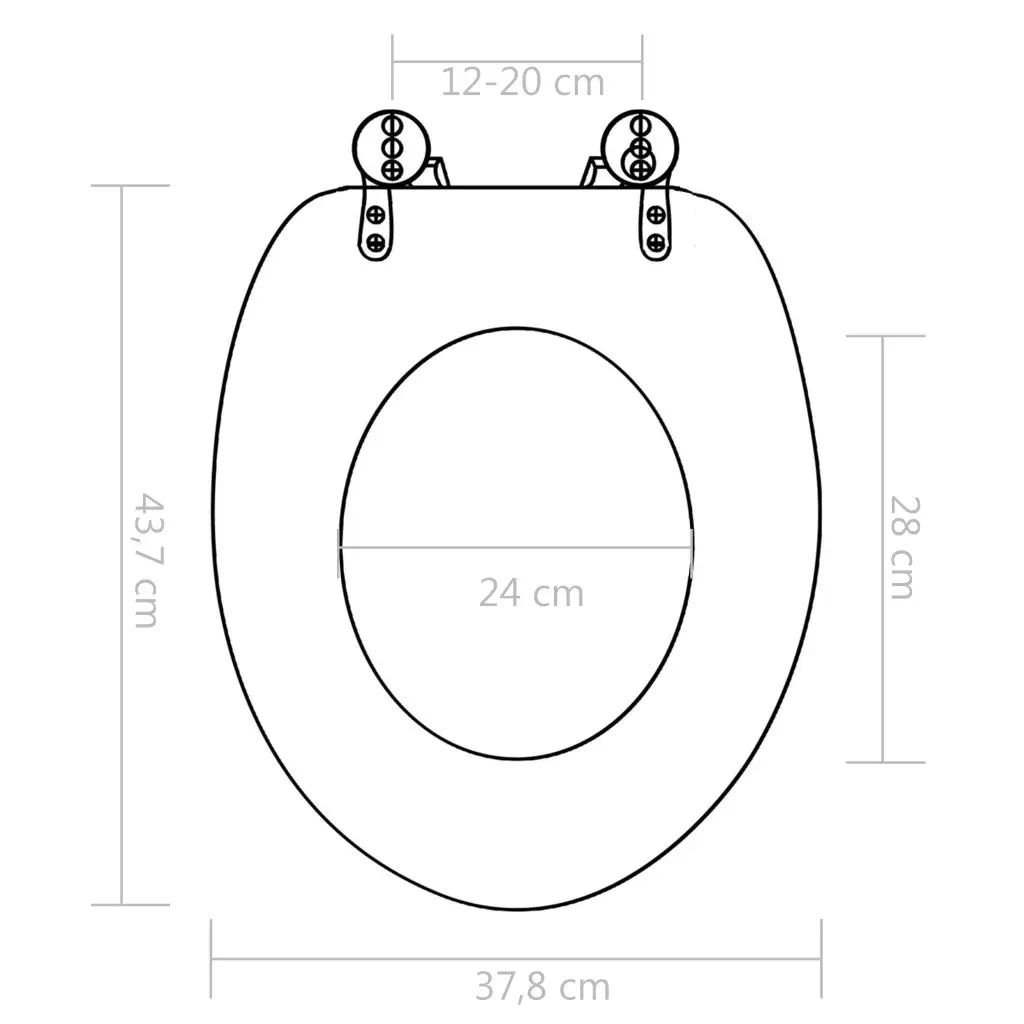 Tavoletta WC Coperchio Chiusura Morbida MDF Goccia d'Acqua cod mxl 49128