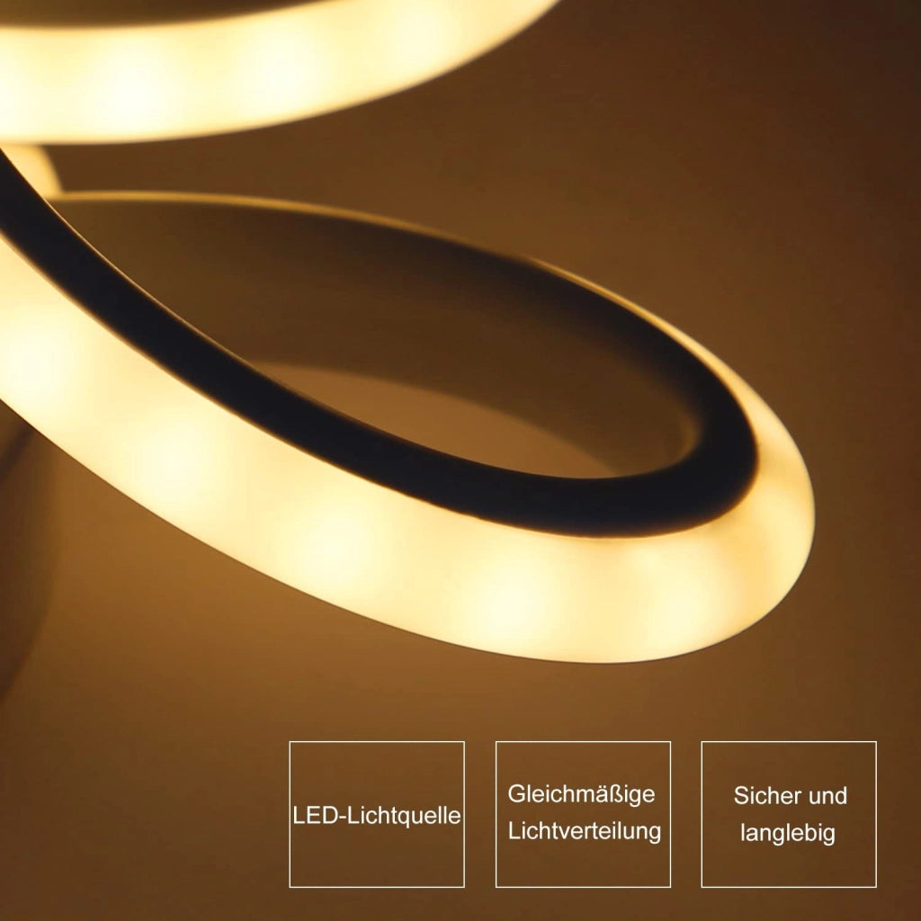 ZMH Lampada da soffitto LED nera design moderna elegante per interni