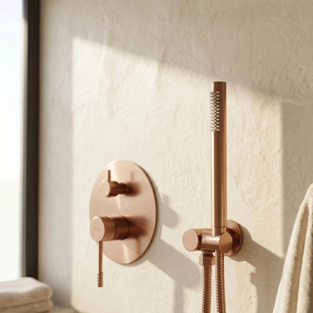 Set Doccia Da Incasso Rea Venti Brush Copper + Box