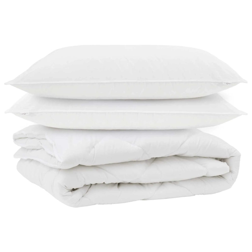 Piumone | Duvet per tutte le stagioni 3 pz Bianco Microfibra