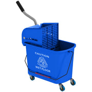 Secchio per lavapavimenti con strizzatore ¨C Minimal ¨C Blu, plastica, 20 L