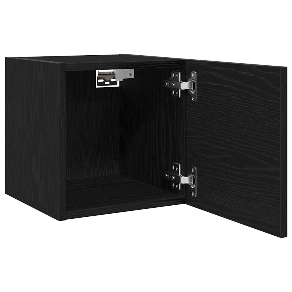 Mobile TV da parete 2 pcs Rovere Nero 30,5 x 30 x 30 cm 862577