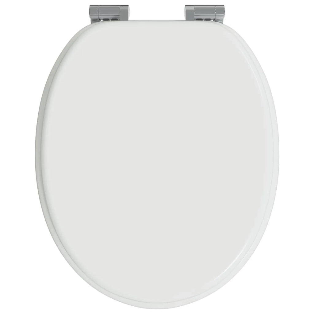 Sedile per toilette con chiusura morbida Bianco 44 x 38 cm 42027172