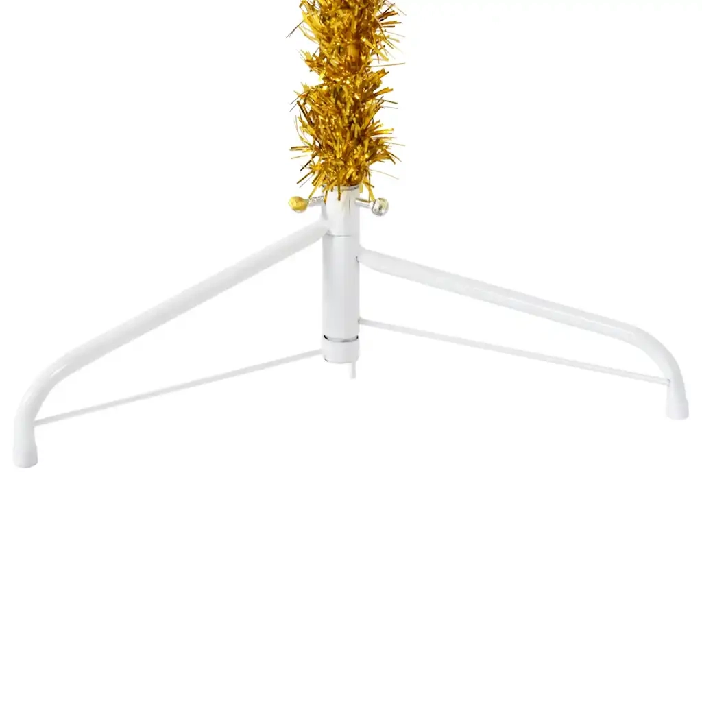 Albero Natale | Decorazioni natalizie Artificiale Sottile a Met¨¤ con Supporto Oro 150cm