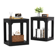 TAVOLINI Set da 2 pezzi in MDF Nero