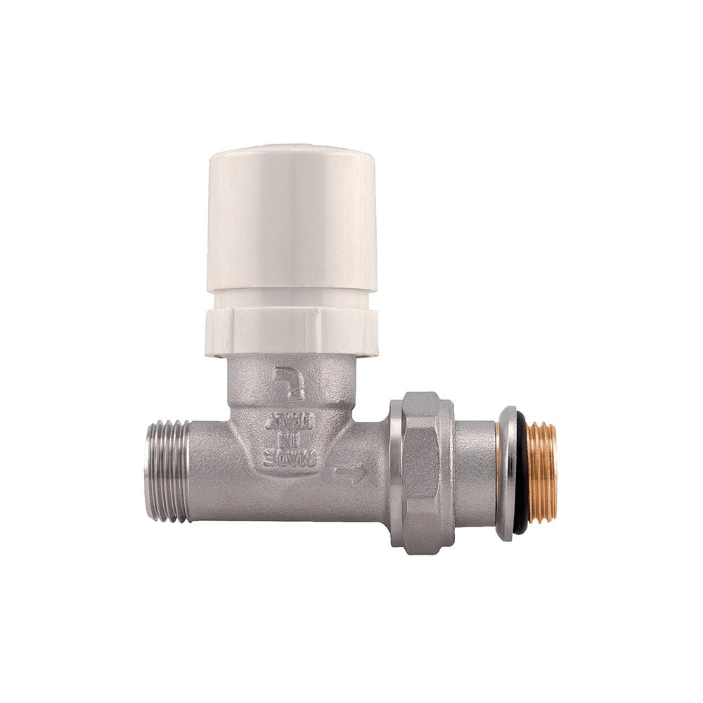 Valvola diritta termostatizzabile con volantino e attacco M1/2"