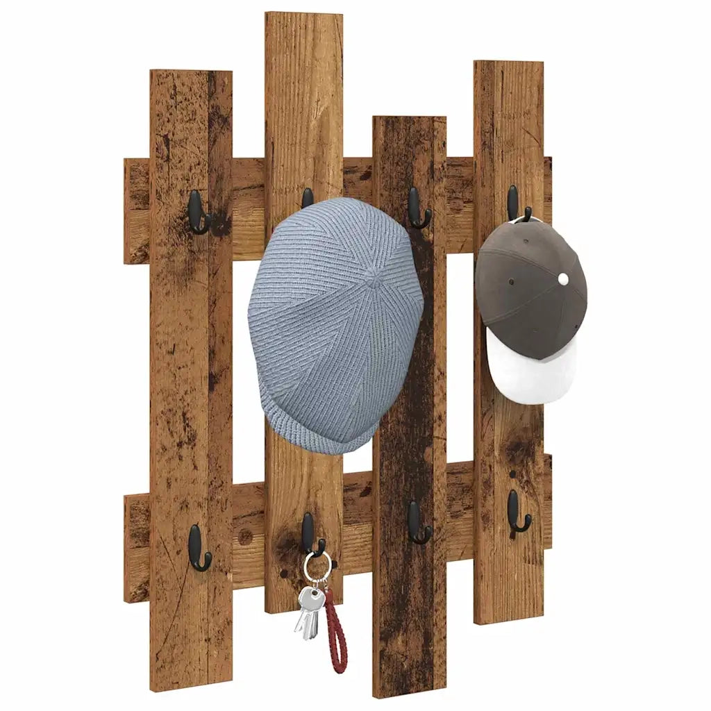 Appendiabiti a muro Legno vecchio 60 x 3 x 82 cm 874481
