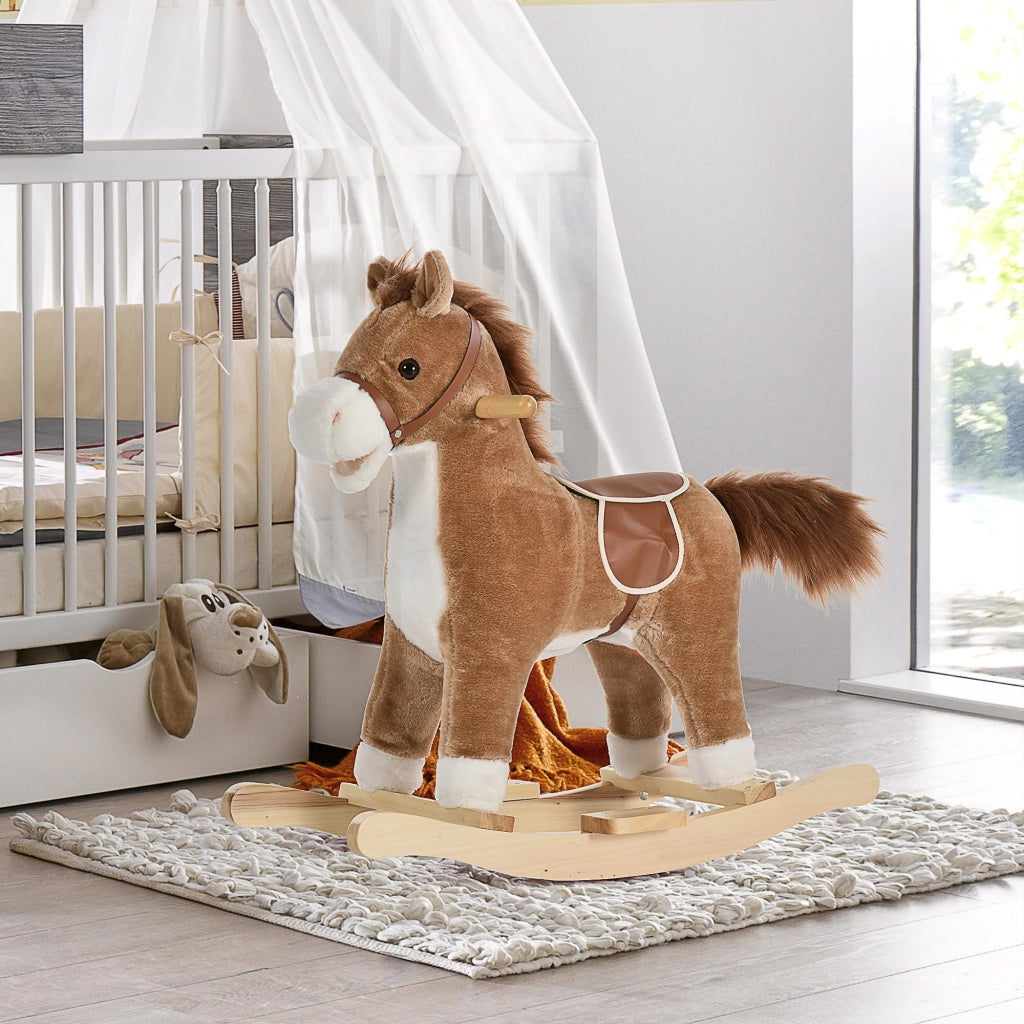 Cavallo a Dondolo in Legno ¨C Minimal ¨C 65x32.5x61 cm