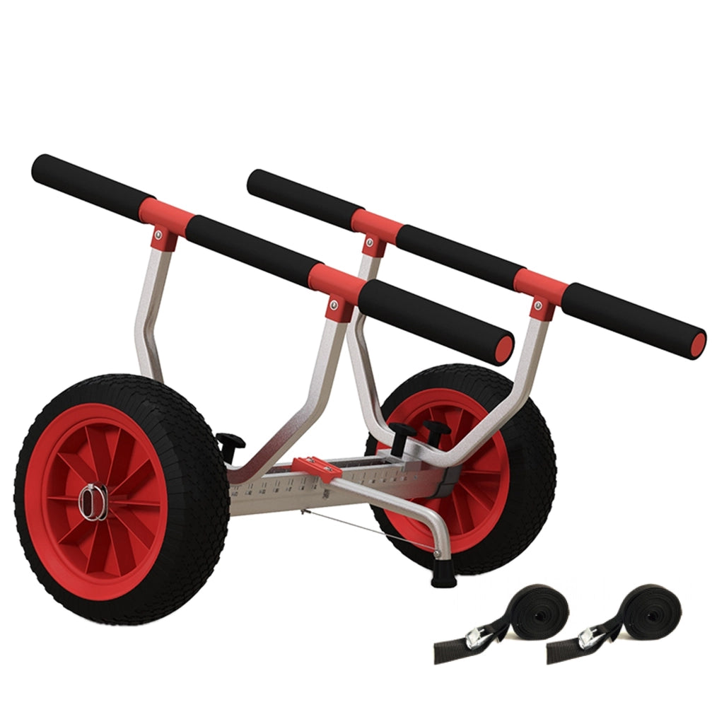 Carrello Trasporto Kayak Paddleboard Canoa ¨C Minimal ¨C Nero Rosso
