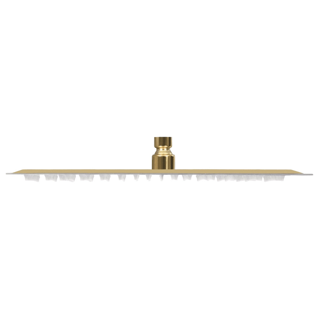 Testa Doccia a Pioggia in Acciaio Inox 40x40 cm Quadrata Oro 147711