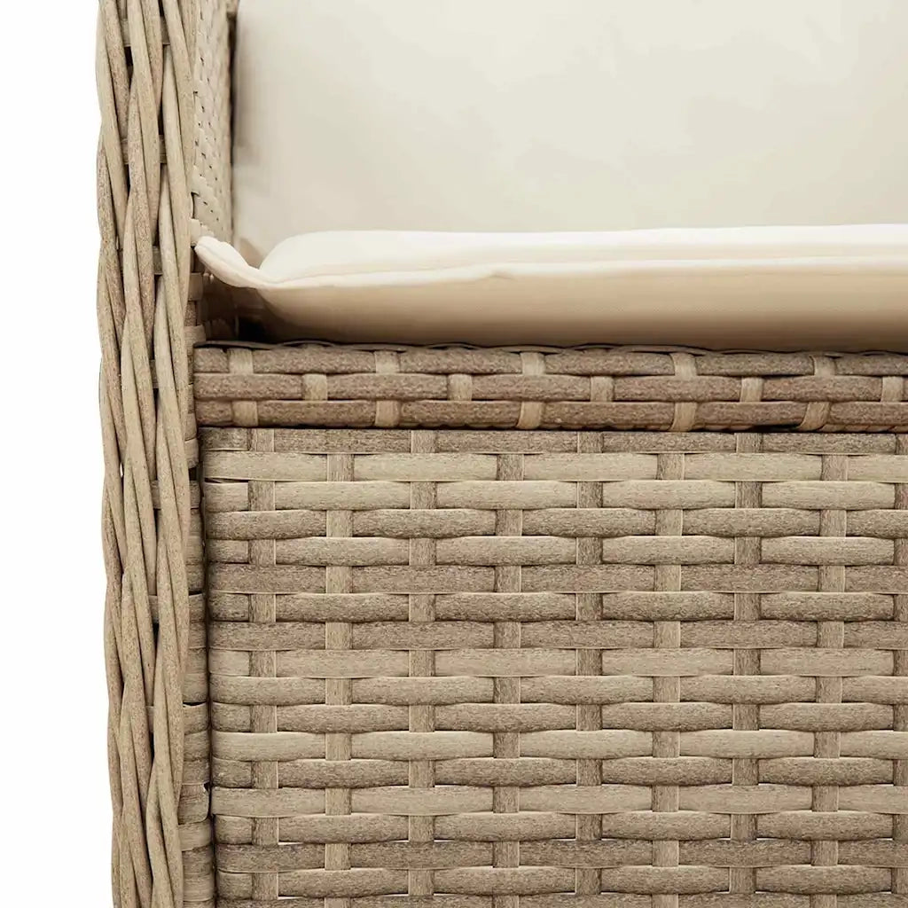 Panchina da giardino 2 pcs Beige polyrattan 3394489