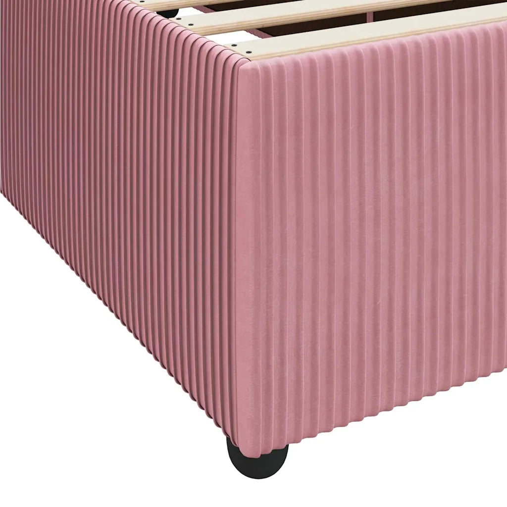 Letto singolo | Letto per adulti | Struttura del letto con materasso Rosa 100 x 200 cm Tessuto