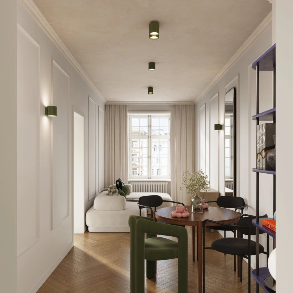 Lampada da soffitto AURA 2 verde oliva GU10