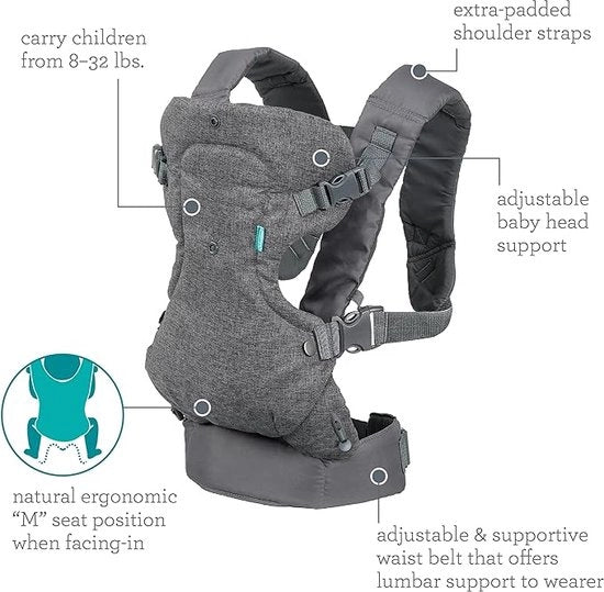 Porta bebè ergonomico, classica porta bebè, borse da spalla respiranti morbide