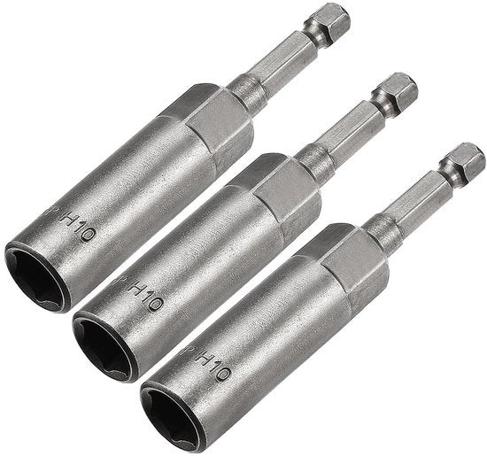 Impugnatura a 6 velocità per set di chiodi - 80 mm di lunghezza - estrattore di vite - ideale per lavorazione del legno e riparazione di auto