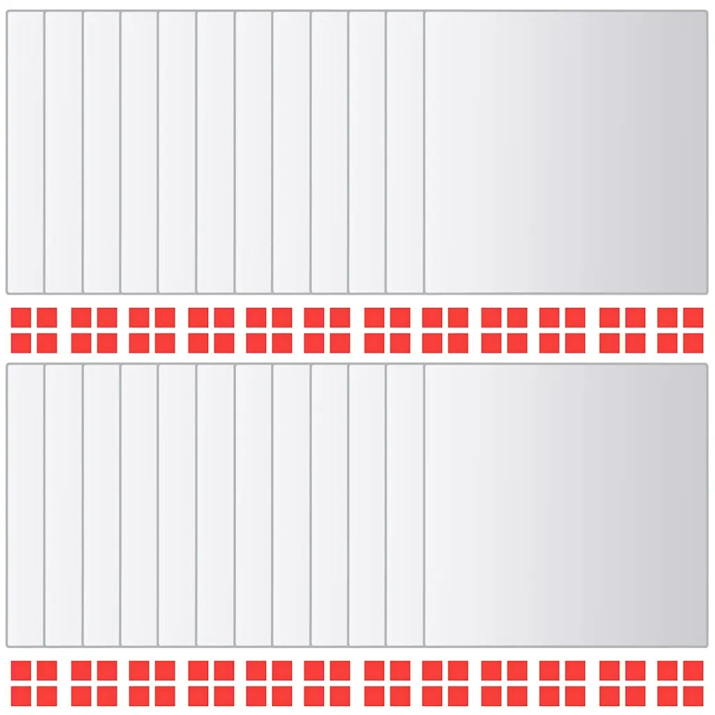 Piastrelle a Specchio 48 pz Quadrate in Vetro CFW3437866