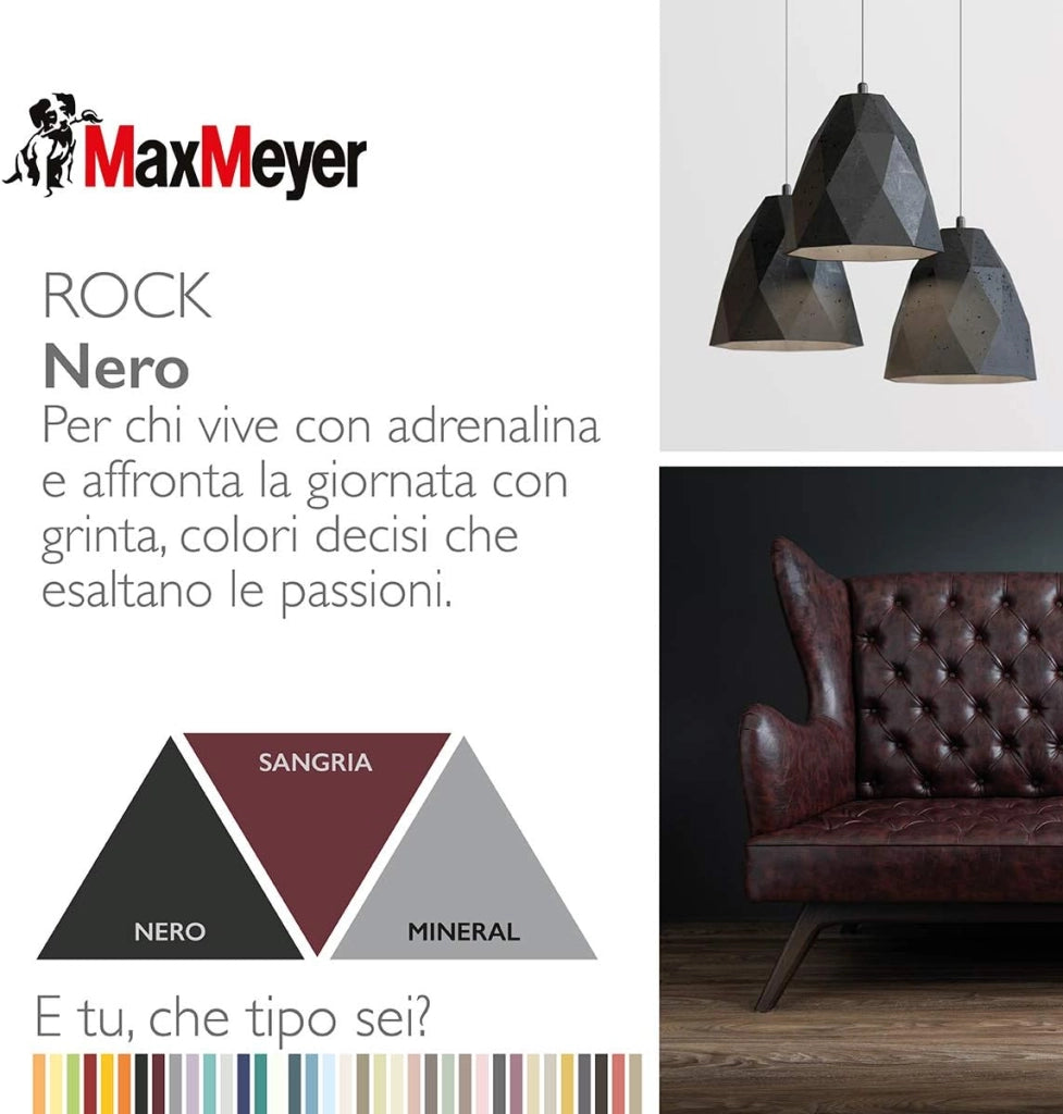 Idropittura Colorata Superlavabile per Interni HomeColor, Colore Nero, 2.5L
