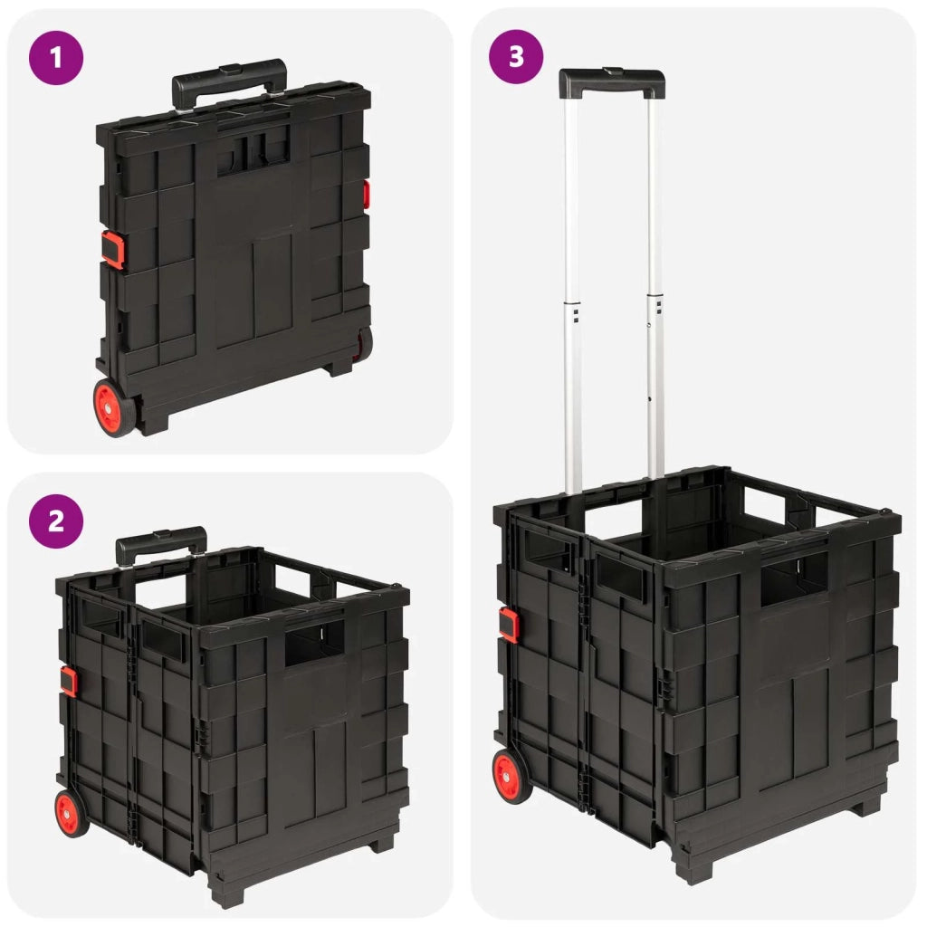 Carrello Nero e Rosso 35 x 39 x 92 cm PP ed elastomero 42033393