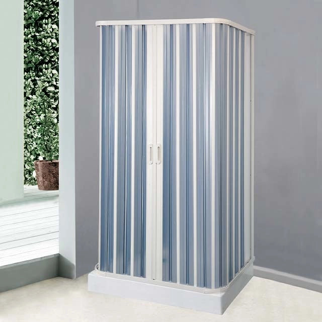 Box Doccia a soffietto a 3 lati cm 70 x 70 x 70 - H.184 - con apertura RIDUCIBILE - CR