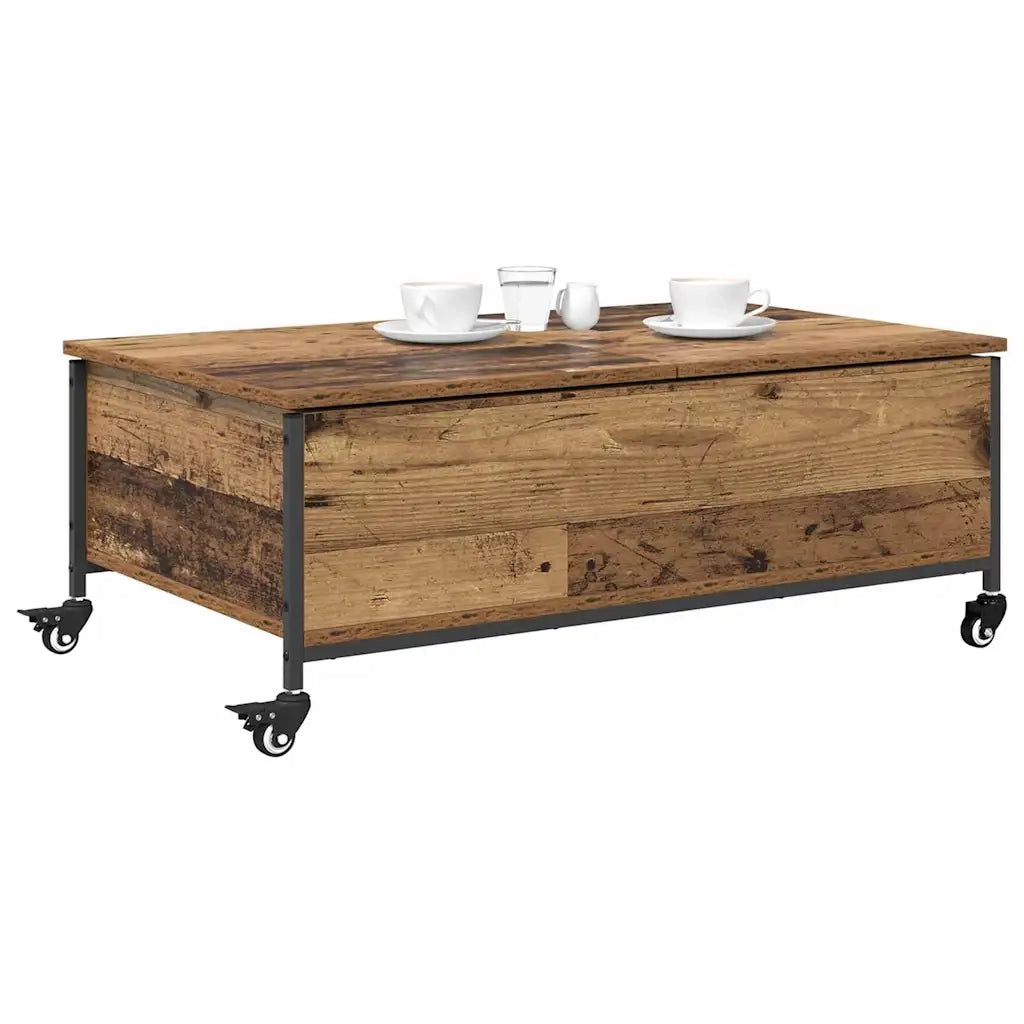 Tavolino da Salotto-Tavolino da soggiorno-Tavolo Legno vecchio 91 x 55 x 32 cm