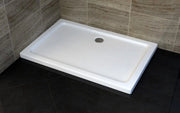 Piatto doccia rettangolare ultra slim h.5 cm acrilico bianco SMIRNE 80x120 cm,Piletta scarico esclusa