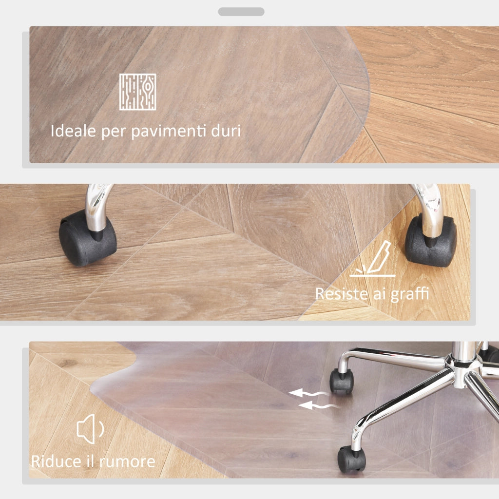 Tappetino per Sedia Ufficio in Plastica ¨C Minimal ¨C 90x120cm Trasparente