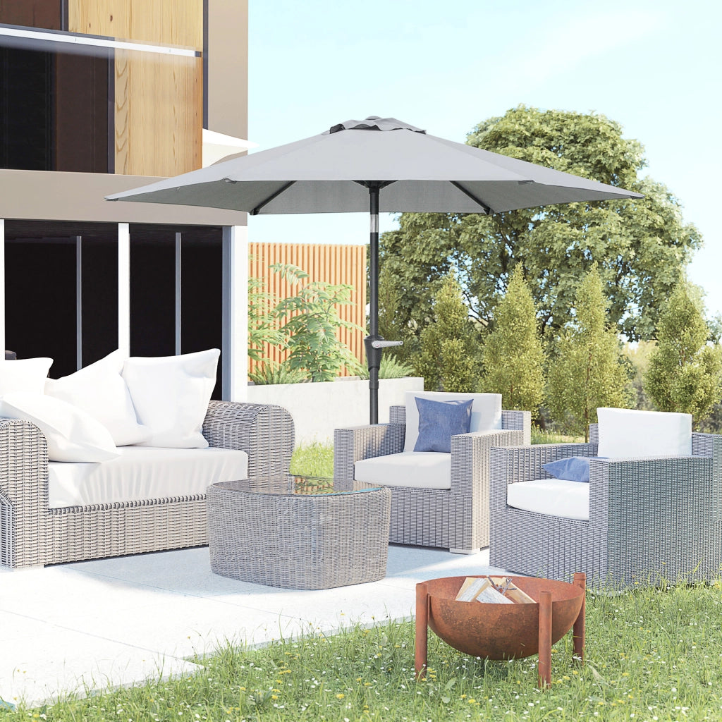 Ombrellone da Giardino ¨C Minimal ¨C Grigio ?230x216 cm