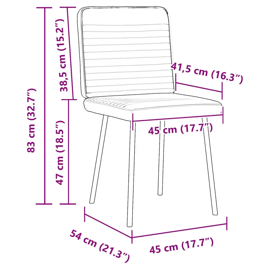 Sedie da Pranzo 2 pz Nere in Velluto 4101139